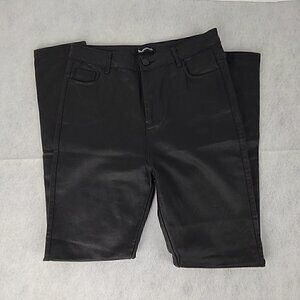 Apperloth Black Faux Leather Pants Size M